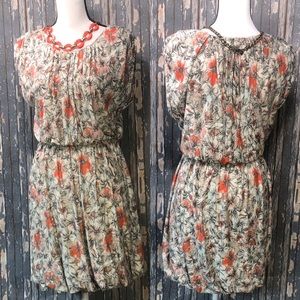 Candies Pleat Neck Poof Layer Skirt Dress